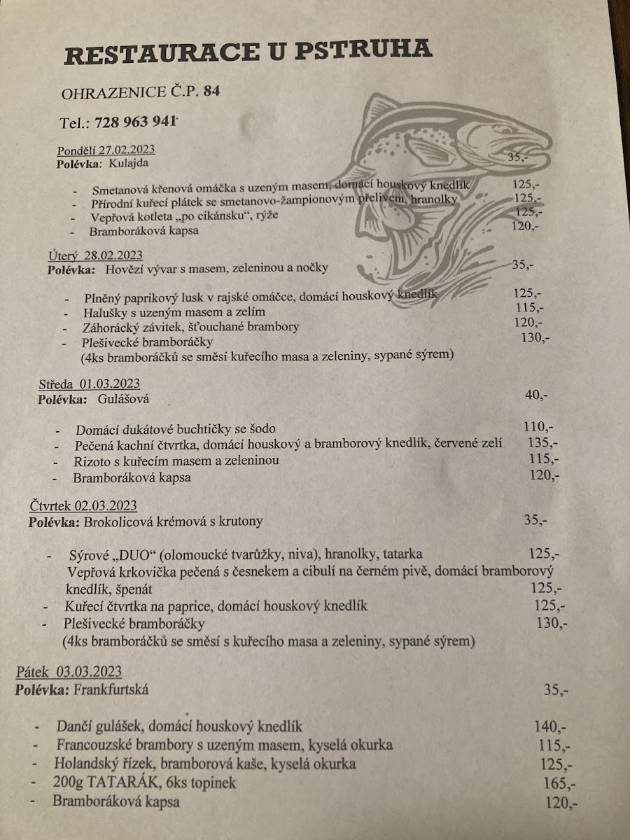 Menu U Pstruha-1