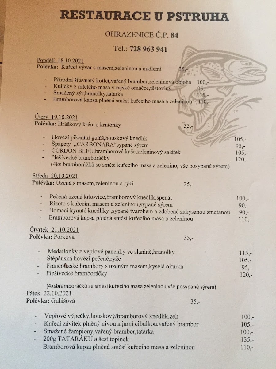 Menu U Pstruha-2