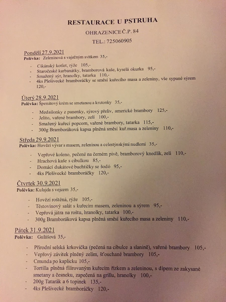 Menu U Pstruha-5